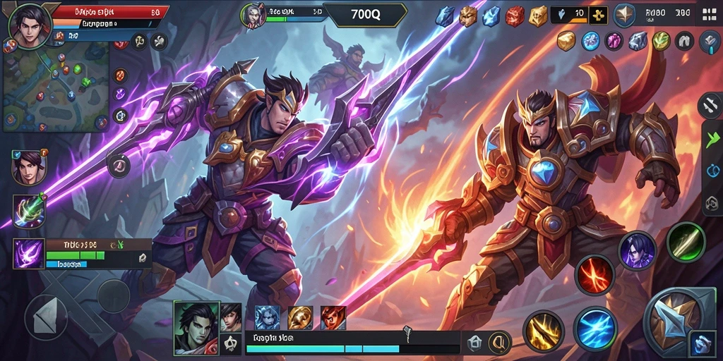 Gameplay seru dan menarik dalam 700Q MOBA.
