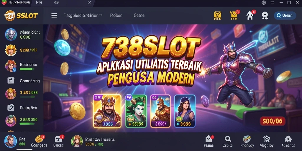 Tampilan screenshot gameplay 738SLOT yang menampilkan antarmuka pengguna yang sederhana dan intuitif.