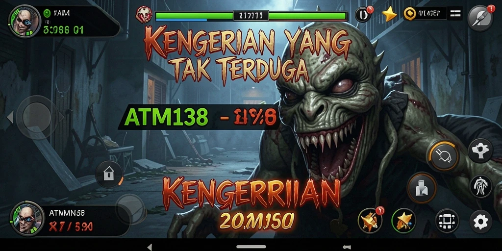 Tampilan gameplay menyeramkan dari ATM138 yang membuat ketegangan meningkat.