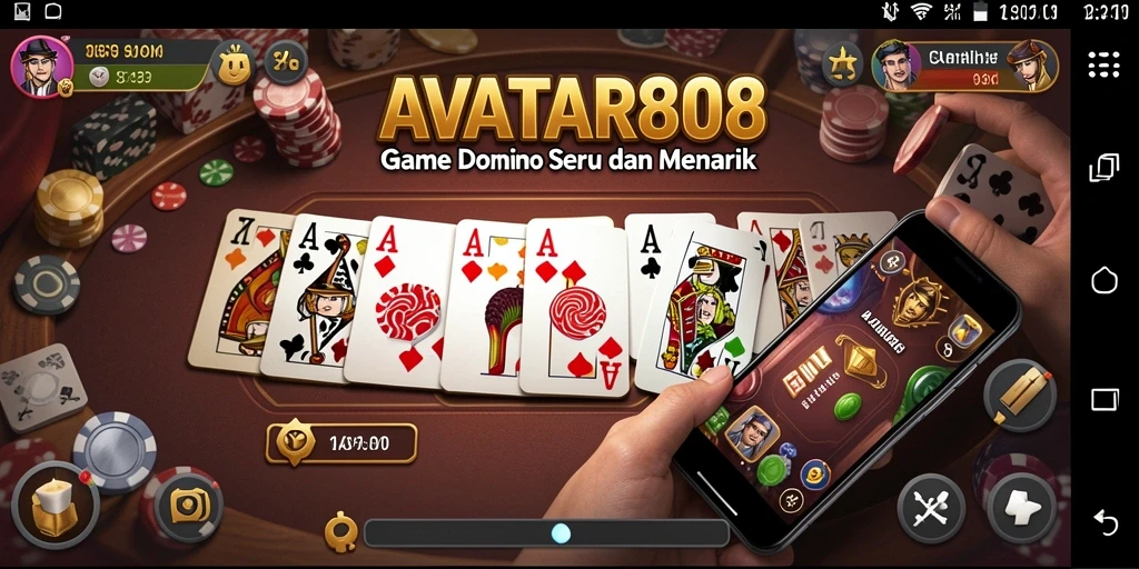 Tangkapan layar gameplay seru permainan Domino AVATAR808.