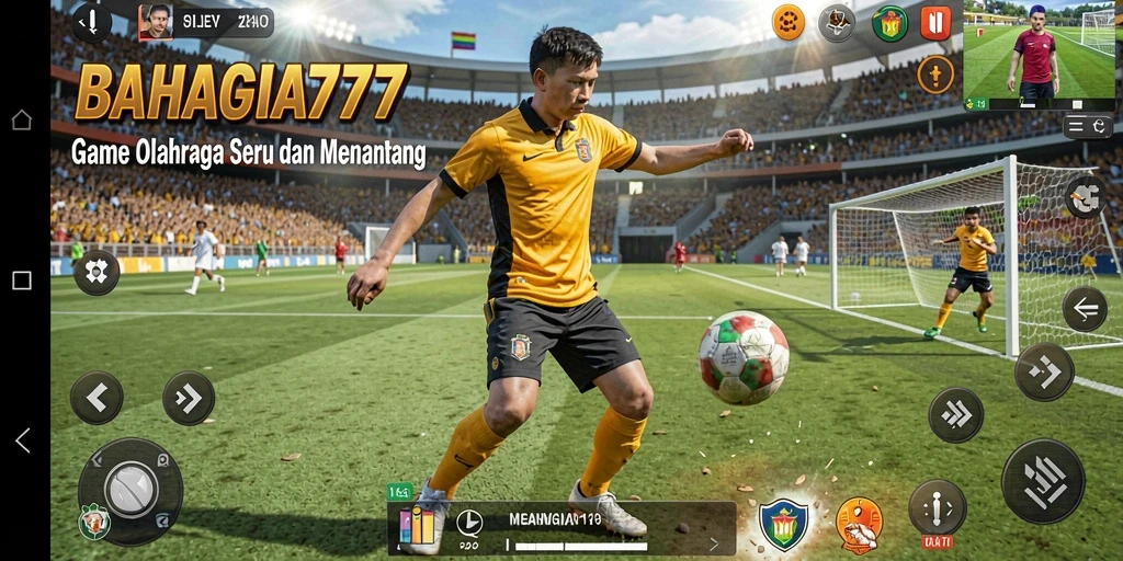 Screenshot BAHAGIA777 menunjukkan aksi seru di pertandingan olahraga.