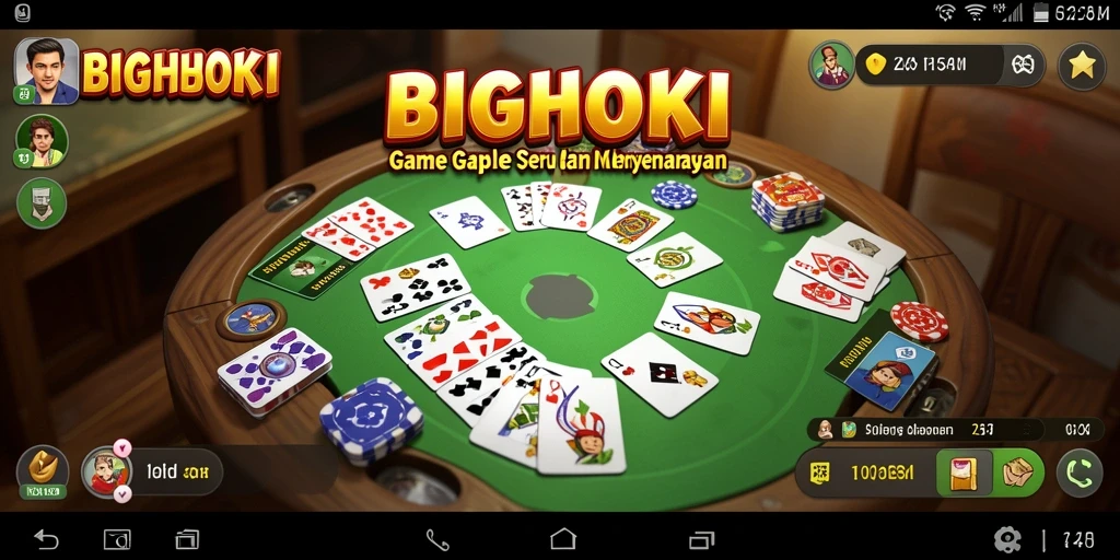 Screenshot gameplay BIGHOKI menampilkan keseruan bermain Gaple.