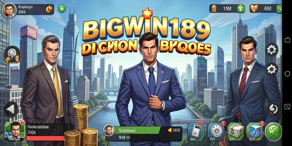 Screenshot menunjukkan gameplay strategi Tycoon yang seru dan mendalam.