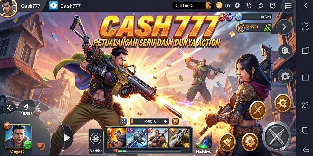Tampilan gameplay seru dan menegangkan dalam CASH777.