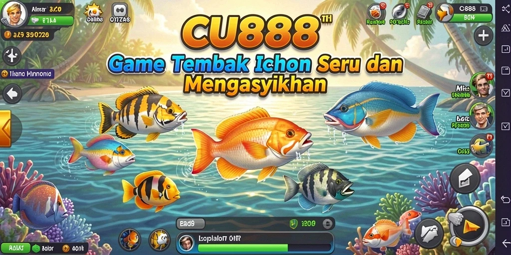 Gameplay seru dengan penembakan ikan di bawah laut.