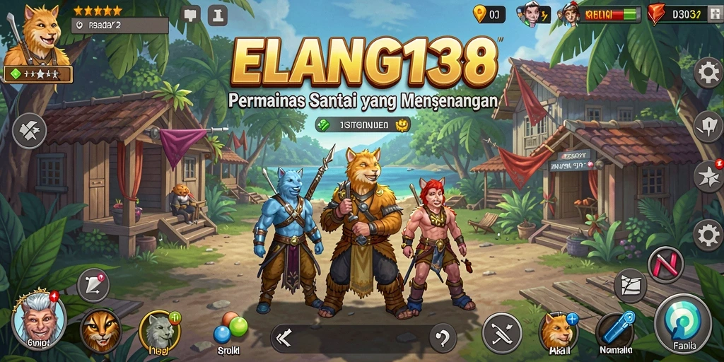 Tampilan gameplay ELANG138 yang penuh warna dan seru.