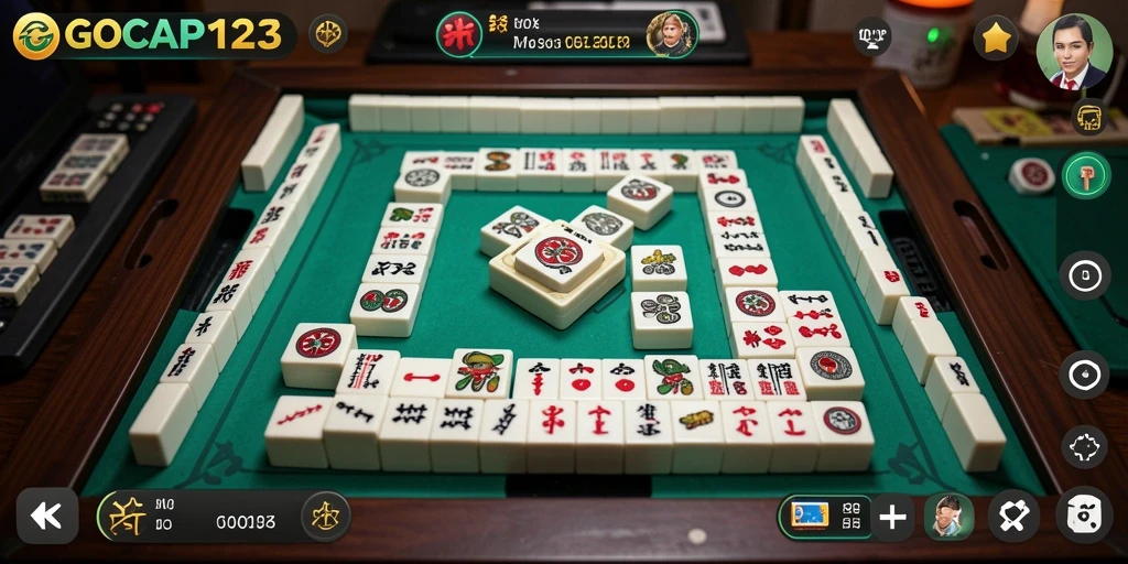 Tampilan screenshot GOCAP123 yang menunjukkan gameplay Mahjong yang menantang.