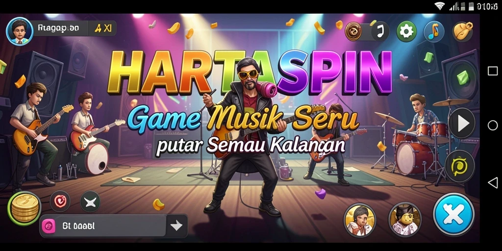 Tampilan gameplay HARTASPIN yang seru dan interaktif.