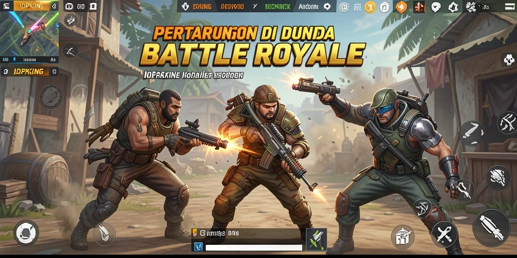 Tampilkan aksi seru dalam game Battle Royale IDPKING.