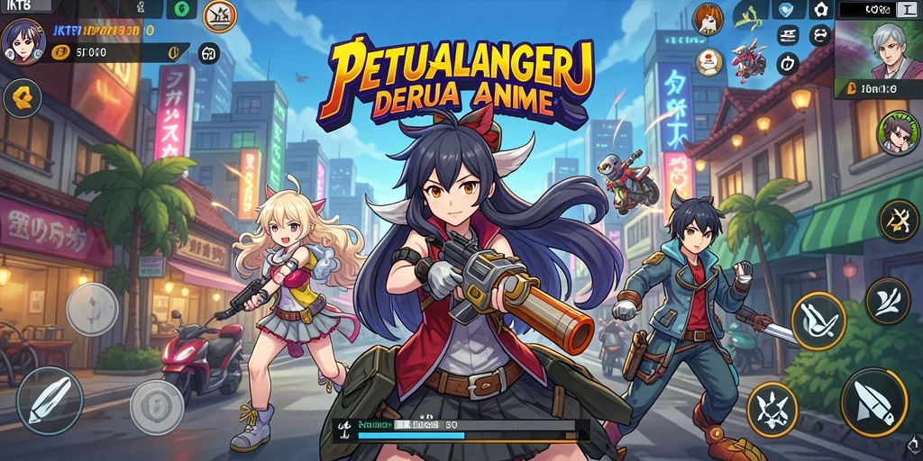 Gameplay JKT8 menampilkan karakter Anime yang penuh aksi dan petualangan.