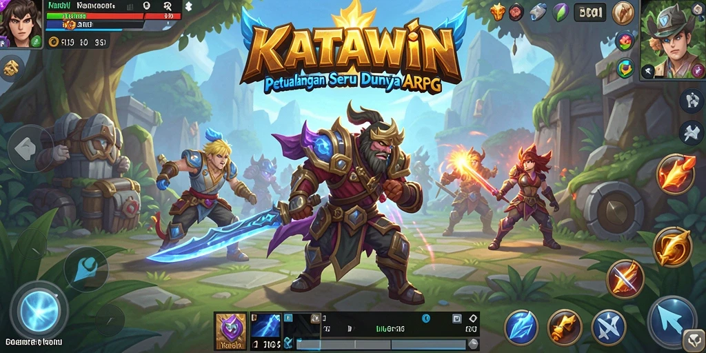 Tampilan gameplay KATAWIN yang seru dan menantang dalam dunia ARPG.