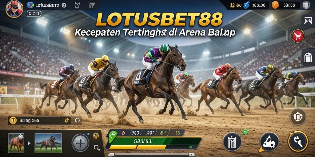 Screenshot menampilkan gameplay balapan yang mendebarkan di LOTUSBET88.