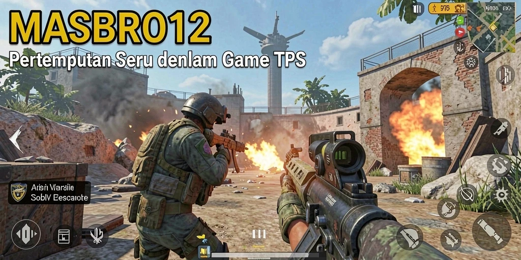 Screenshot menampilkan aksi pertempuran seru dalam game TPS.