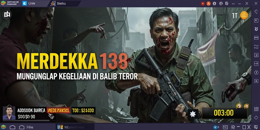 Gameplay menakutkan di MERDEKA138 dengan atmosfer horror yang intens.