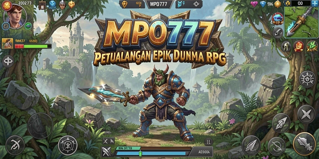 Tangkapan layar MPO777 menampilkan pertempuran seru dalam dunia RPG.