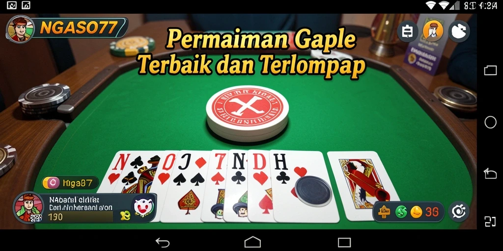 Screenshot gameplay menarik dari NGASO77 dengan momen seru Gaple.