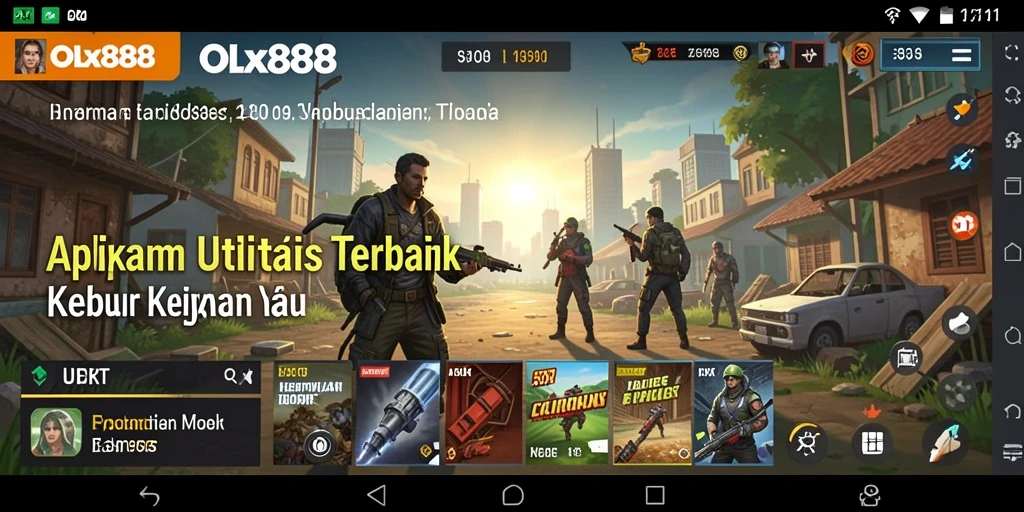 Tampilan antarmuka OLX888 yang sederhana dan fungsional.