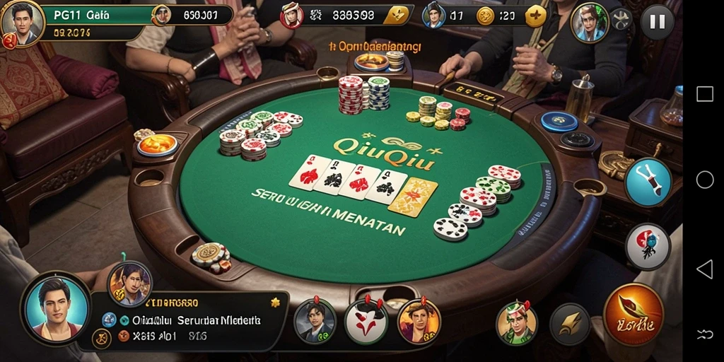 Tampilan gameplay QiuQiu yang seru dan menantang.