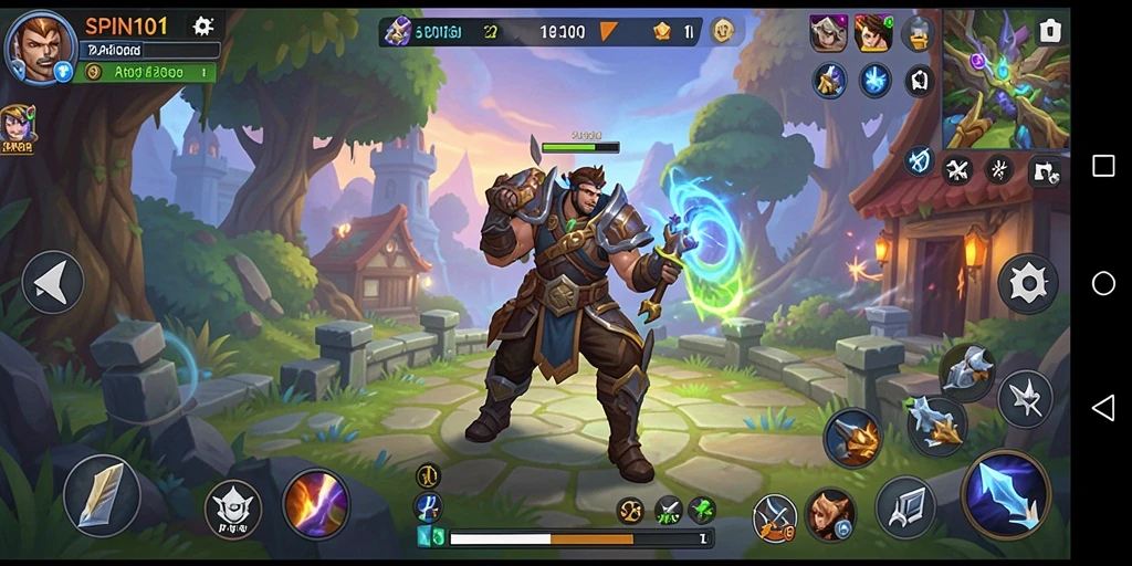 Tampilan gameplay menarik dari SPIN101 dengan pertempuran seru.