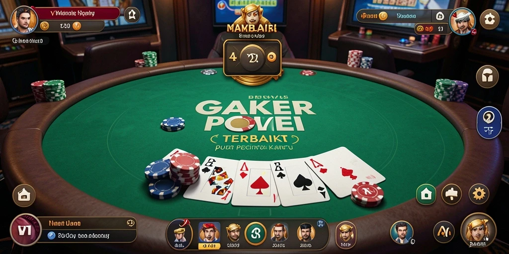 Tampilan gameplay Poker V21 yang seru dan interaktif.