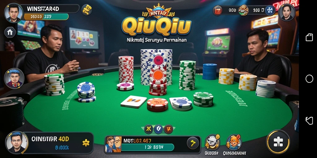 Screenshot gameplay WINSTAR4D yang menunjukkan suasana permainan QiuQiu.