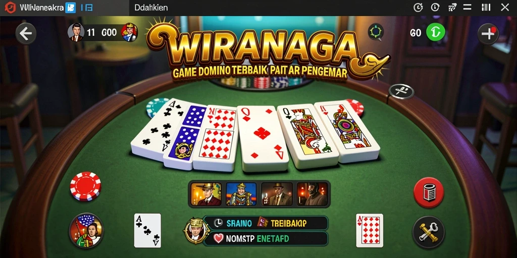 Screenshot WIRANAGA menampilkan gameplay seru dalam permainan Domino.