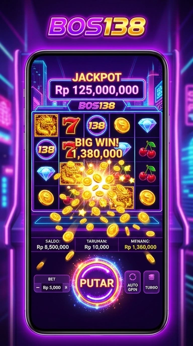 Tampilan aplikasi bos138 di perangkat Android.